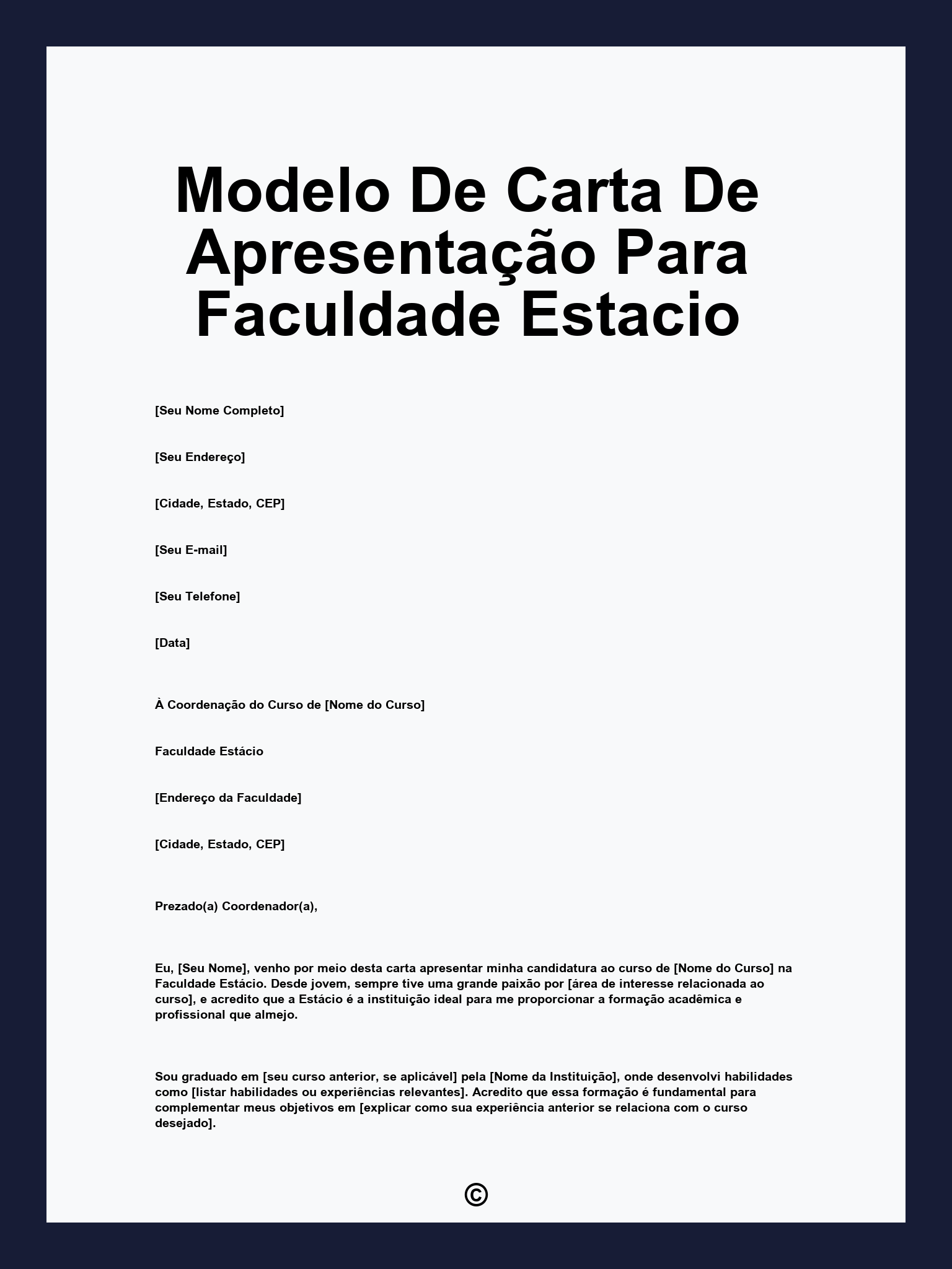 Como Enviar Uma Carta Para Uma Faculdade Carta De Apresentação