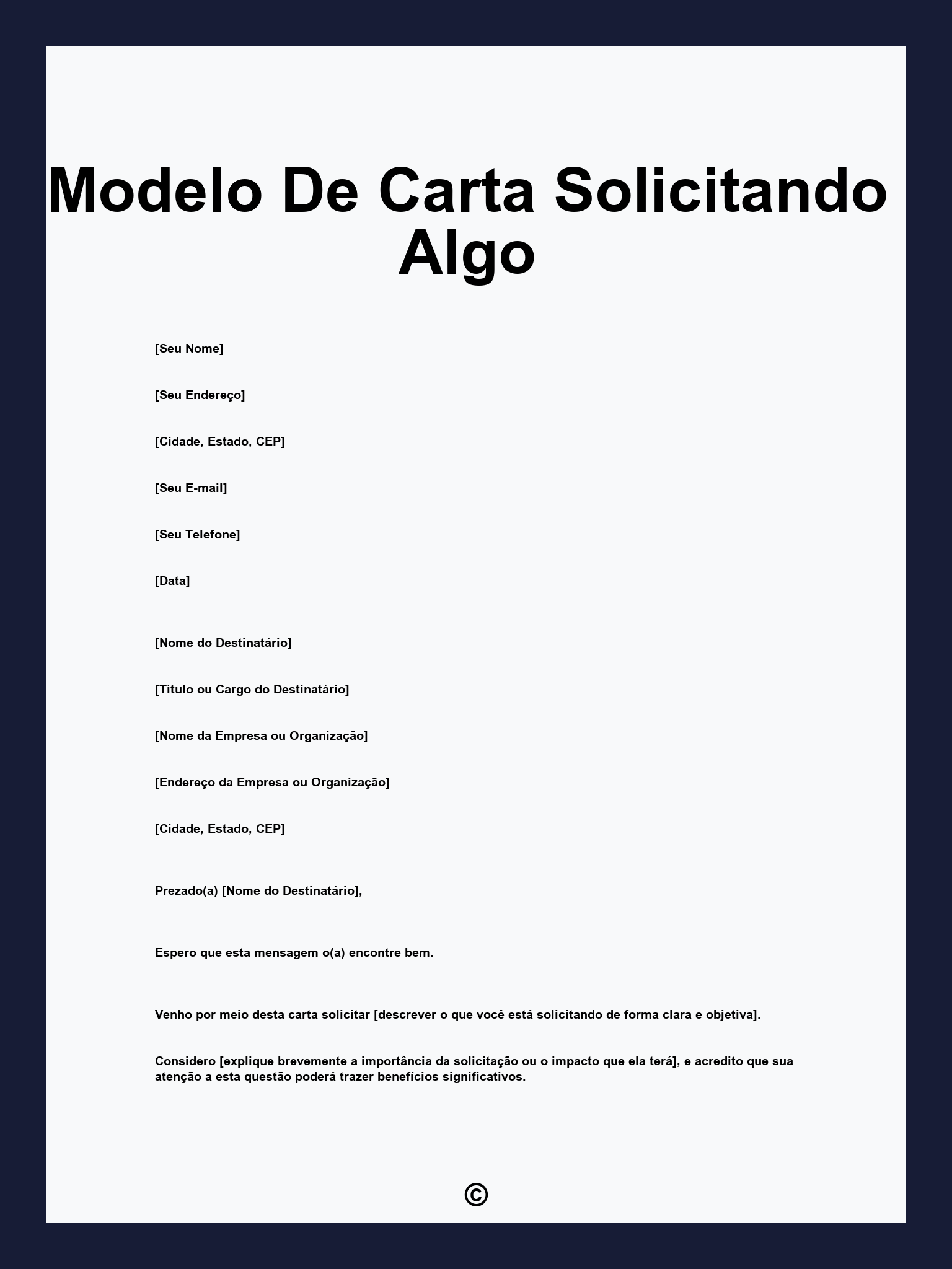 Modelo De Carta Solicitando Algo